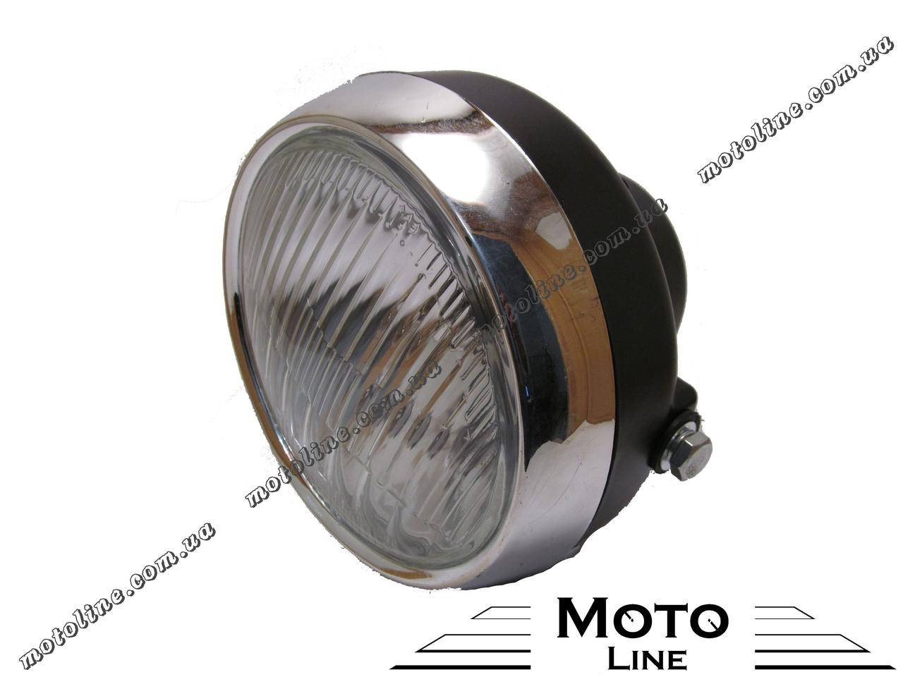 

Фара в сборе на мопед DELTA круглая черная Mototech