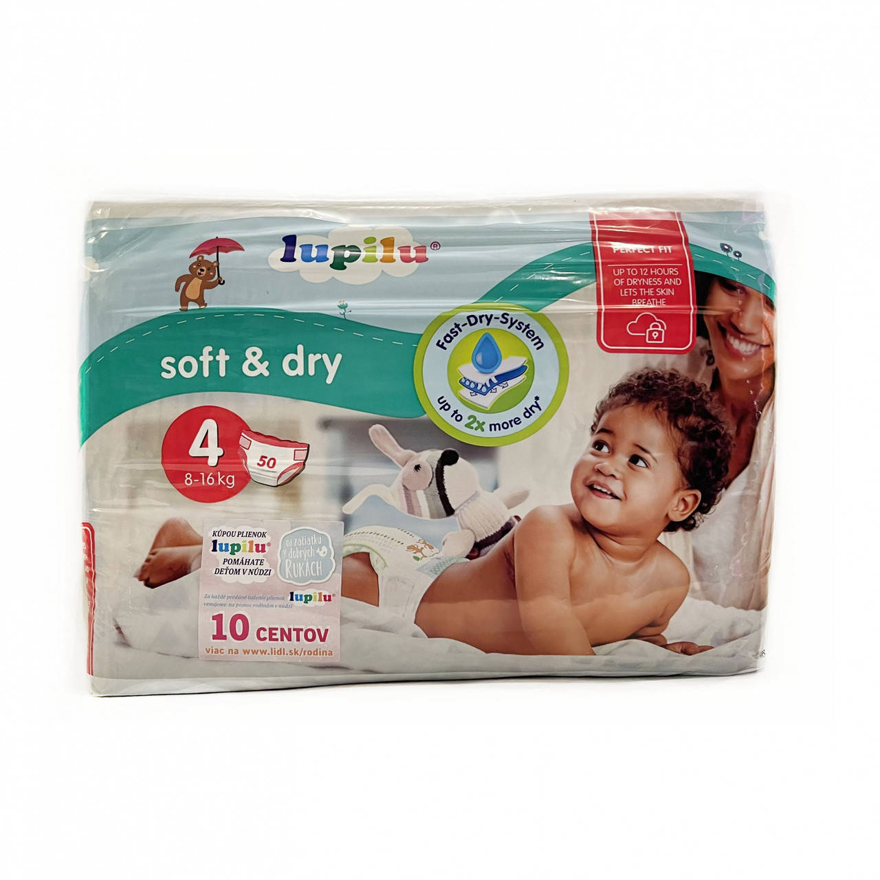 

Подгузники Lupilu Soft & dry Размер 4, 8-16 кг, 50 шт