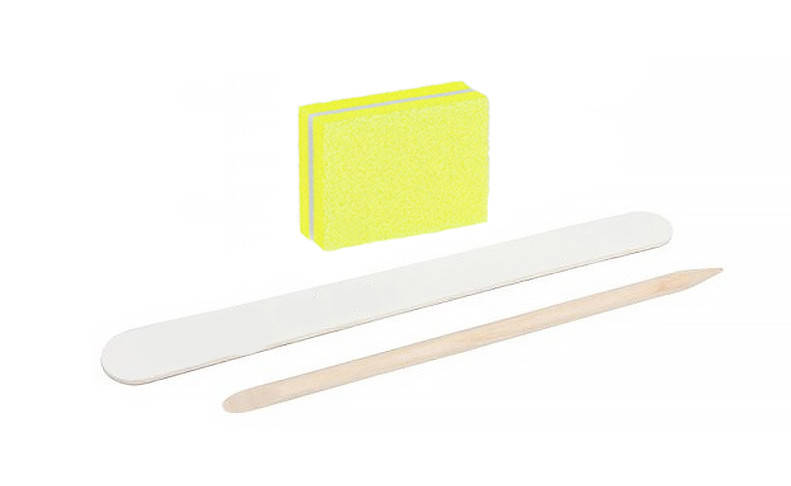 

Набор одноразовый для маникюра (пилочка + бафик + апельсиновая палочка)