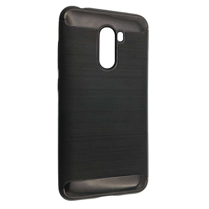 

Чехол-накладка DK силикон Carbon Steel для Xiaomi Pocophone F1 (black), Черный