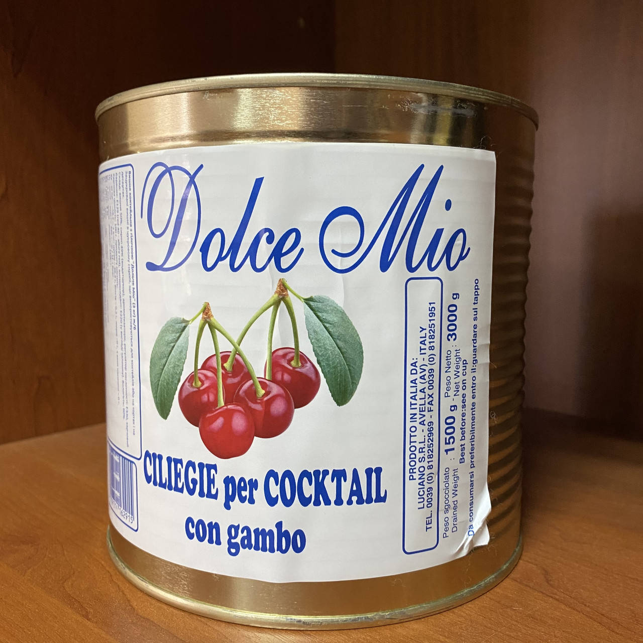 

Вишня коктейльная красная с черенком "Dolce Mio" (3кг)