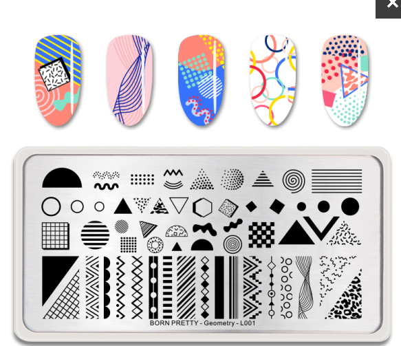 

Пластина для стемпингаBorn pretty geometry l001 (в конверте)