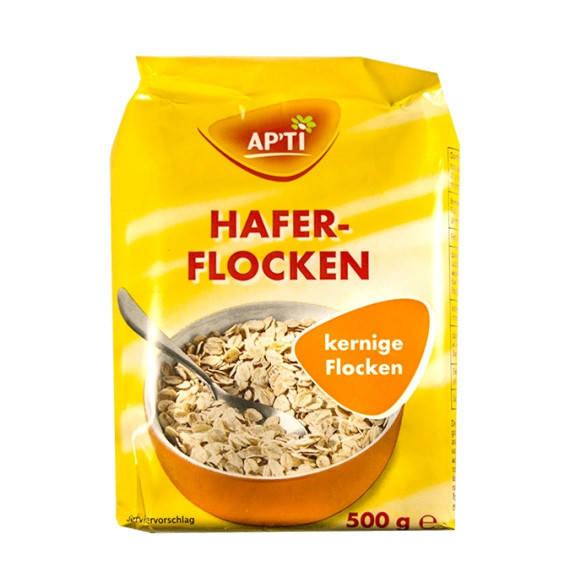 

Овсяные хлопья APTI Haferflocken Vollkern 500г, 15 шт/ящ