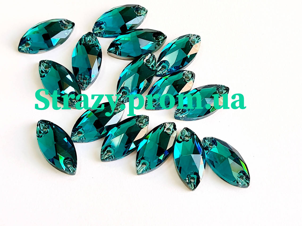

Стразы пришивные SWARO Маркиз 7*15мм. Blue Zircon