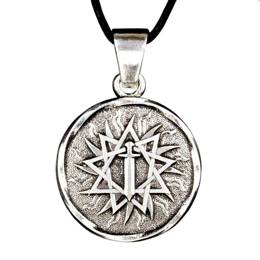 

Кулон Silvering Двухсторонний Славянский оберег Меч в звезде Инглии Посеребрение 1,9х1,9х0,22 см (13161)