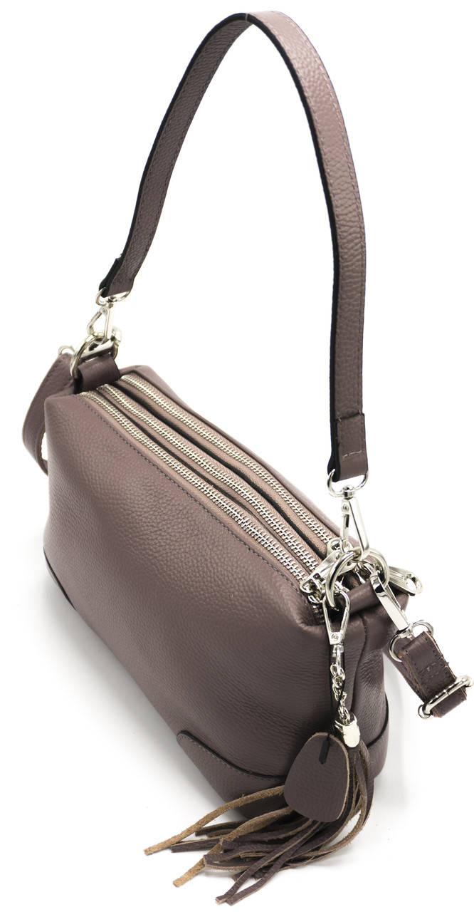 

Стильная кожаная сумка NiceBags V3949-3M - Пудровая, Пудровый