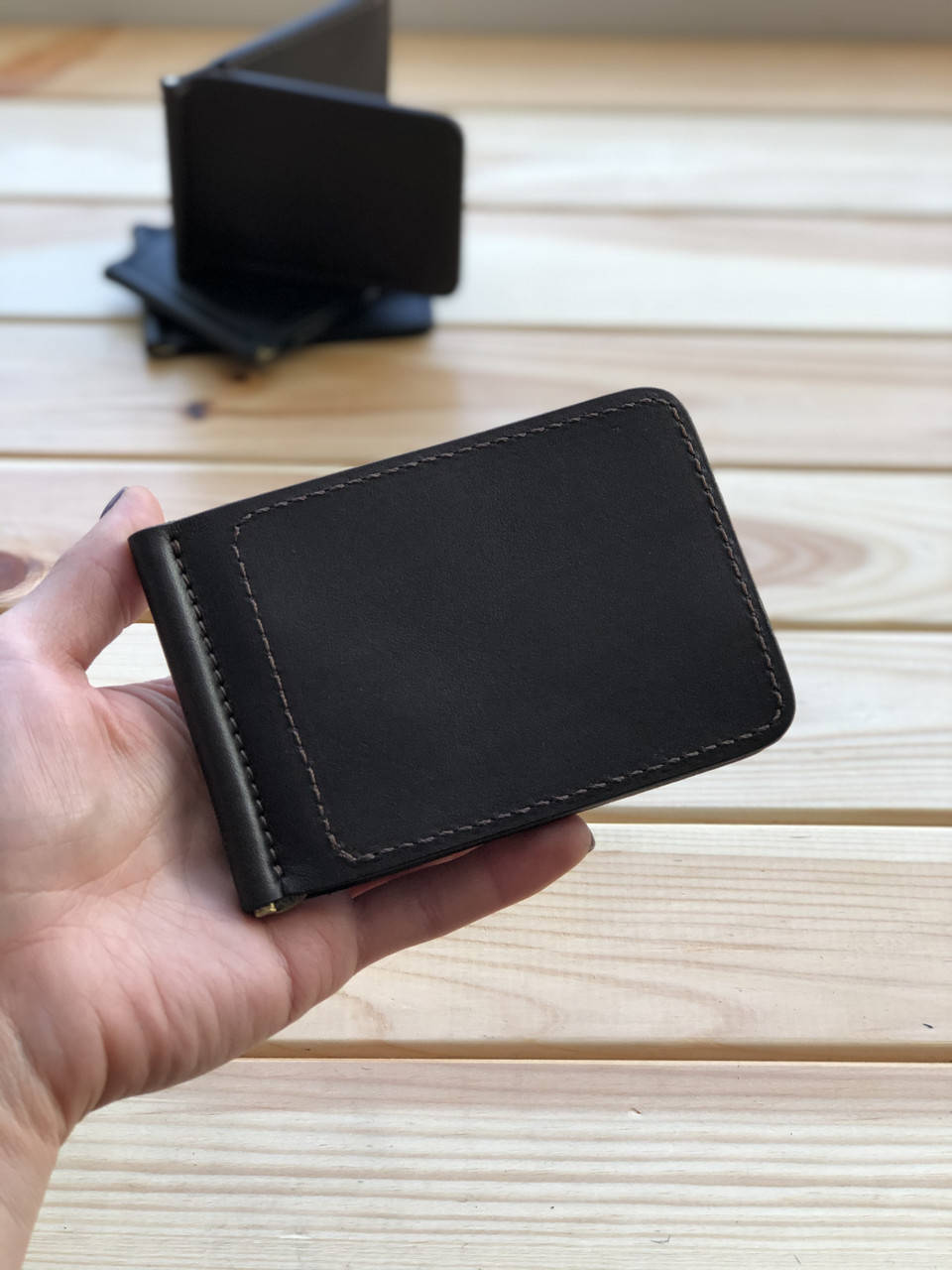 

Кожаный зажим для купюр Tyler (Ручная работа)