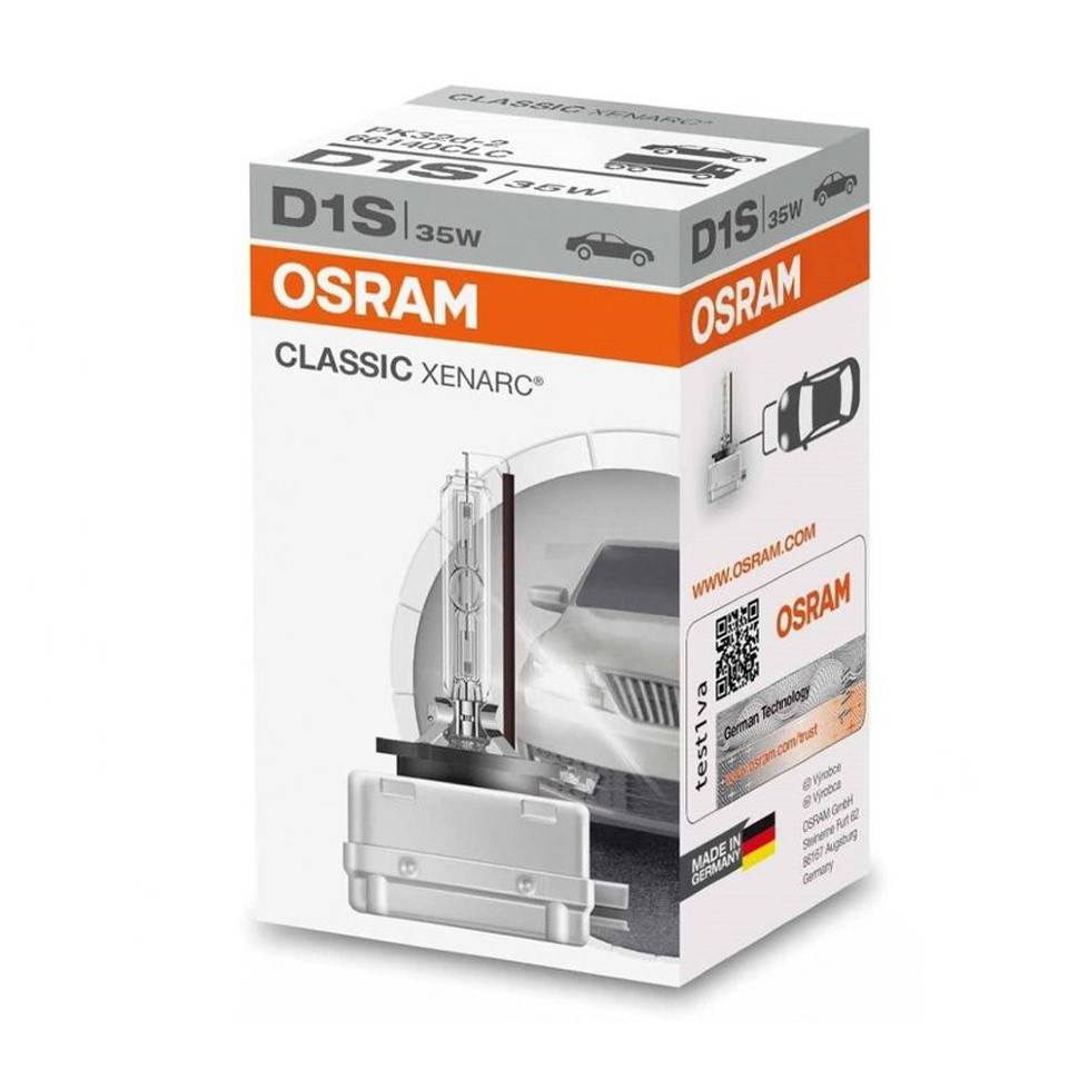 

Штатная лампа ксеноновая с цоколем D1S Osram Xenarc Classic 66140CLC ОРИГИНАЛ