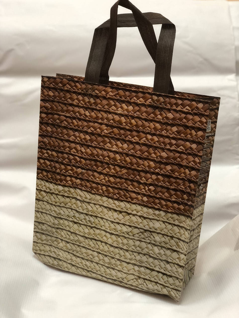 

Эко сумка ламинированная 29*33 см Плетеная