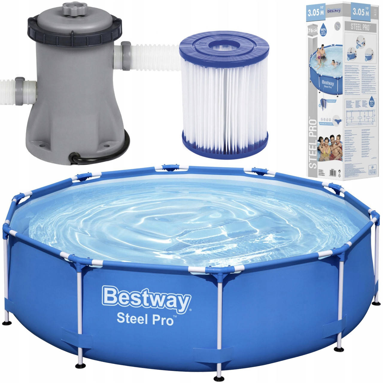 

Бассейн каркасный круглый з фильтром 305×76 см BestWay 56679