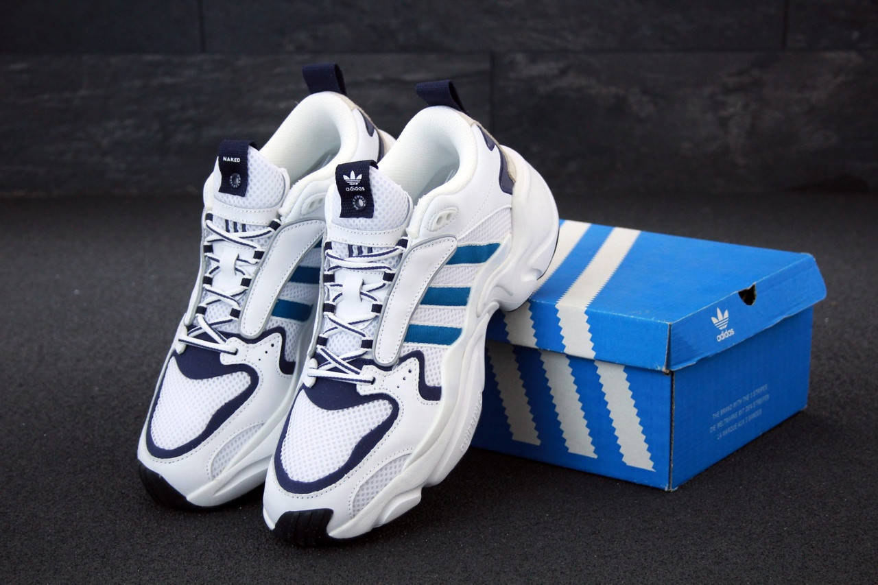 

Мужские кроссовки Адидас Consortium x Naked Magmur Runner белые, Белый