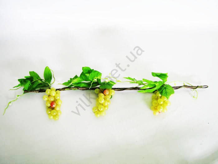

Лоза виноградная с светло-зеленым виноградом 59 см.