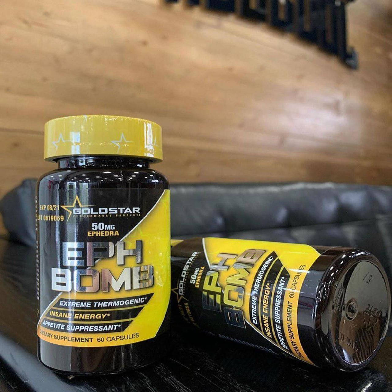 

Жиросжигатель Gold StarEPH Bomb 50mg Ephedra + DMAA 60caps для сушки и похудения