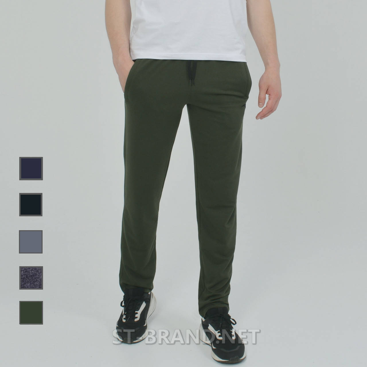 

Мужские штаны хаки, трикотажные спортивные брюки ST-BRAND, Размеры:48-58