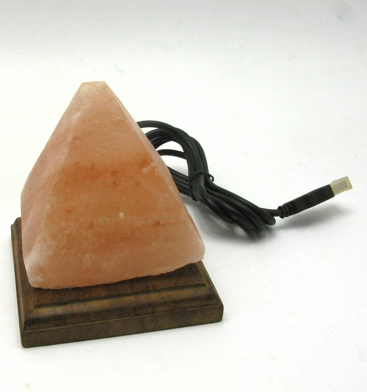 

Соляная лампа USB "Пирамида" (10х9х9 см)(Гималайская соль)