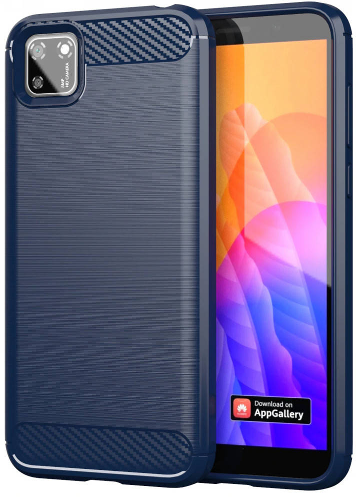 

Чехол накладка Huawei Y5p Carbon Rugged Синий
