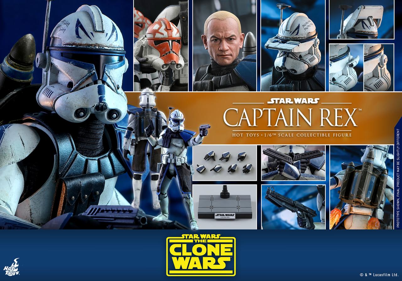1 6 Hot Toys Tms 18 STAR WARS THE CLONE WARS CAPTAIN REX