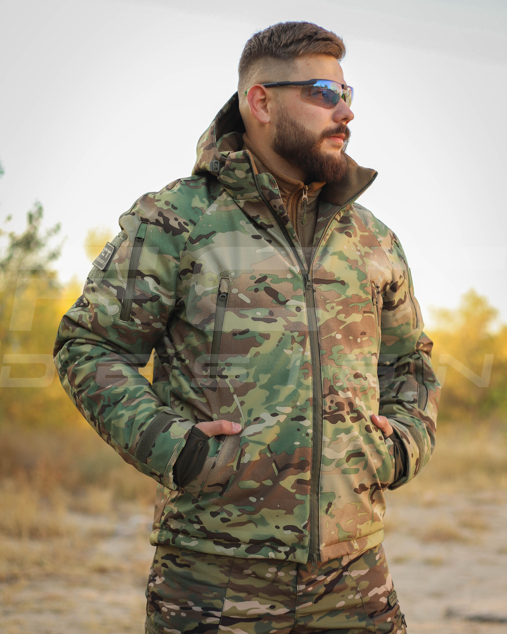 Куртка тактична зимова Хантер мультикам Софтшел