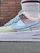 Зимові Жіночі Кросівки Nike Air Force 1 Shadow White Glacier Blue Ghost Fur(Хутро)36-37-38-39-40, фото 9