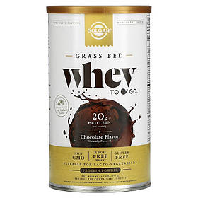 Сироватковий протеїн SOLGAR, Whey To Go "Whey Protein Powder" із шоколадним смаком (455 г)