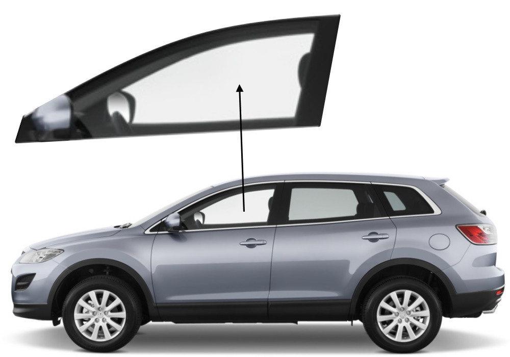 Бічне скло Mazda CX-9 2006-2015 передніх дверей ліве, фото 1