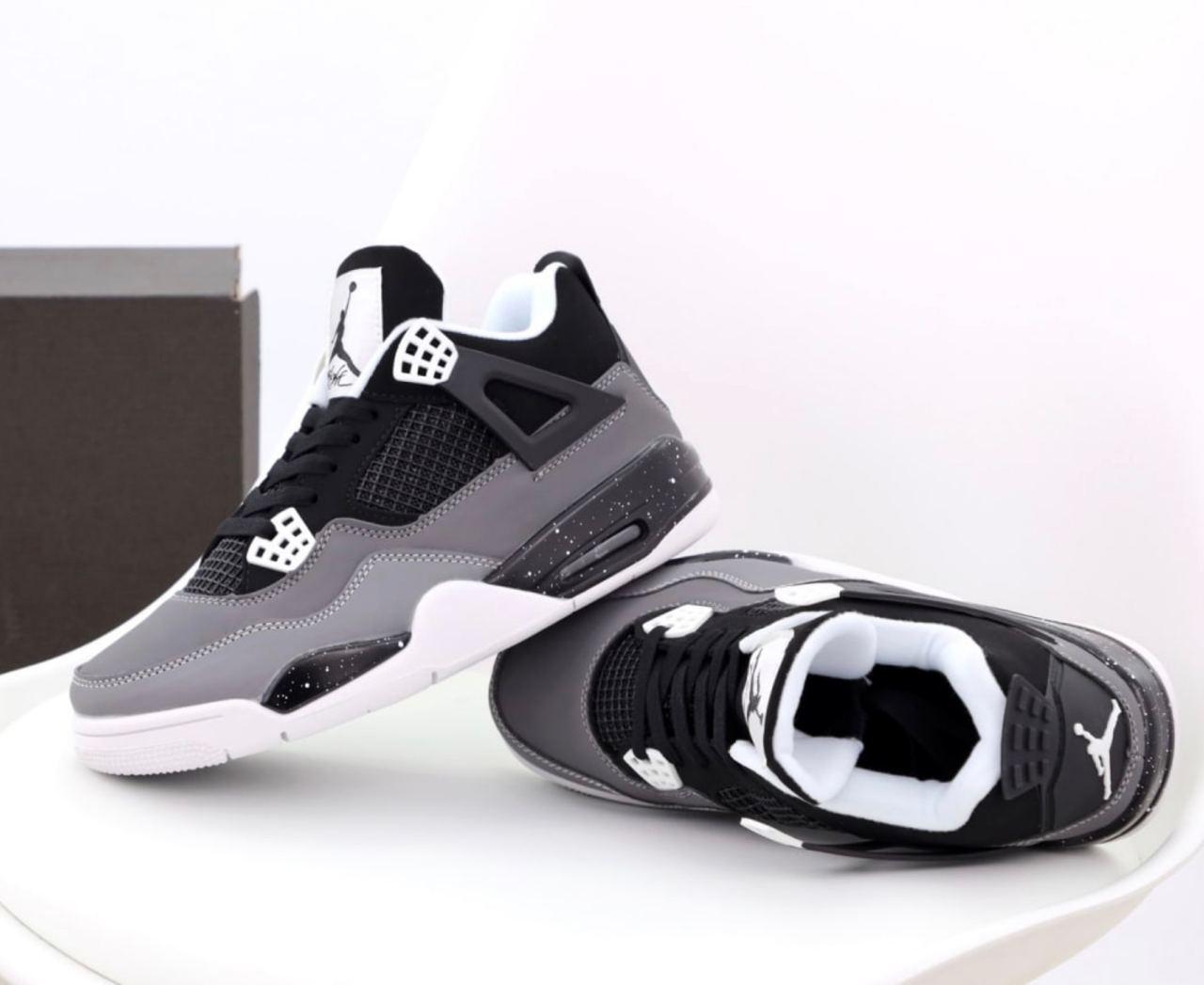 Чоловічі кросівки Nike Air Jordan 4 Retro Fear Pack Взуття Найк Джордан чорні шкіра текстиль демісезон В'єтнам