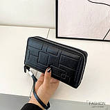 Чоловічий гаманець. Чоловічий клатч. Гаманець чоловічий місткий портмоне Чорний, фото 3