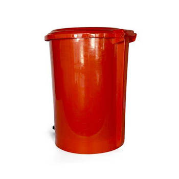 Сміттєве відро із твердого пластику з педаллю 30 Л, помаранчевий Afacan Plastik