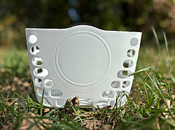 Кошик для дитячого велосипеда з кріпленням на кермо з пластику білого кольору