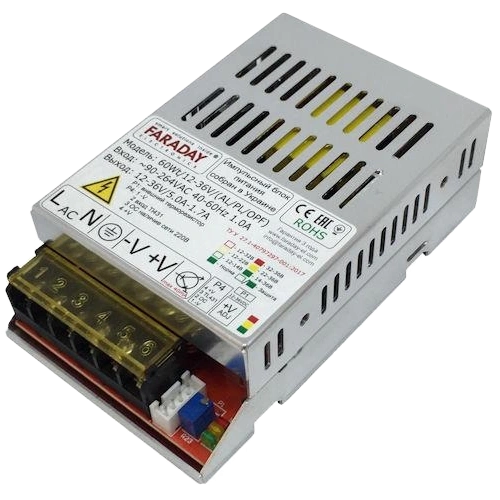 Блок живлення Faraday Electronics 30Wt/36-60V/PL у пастиковому корпусі