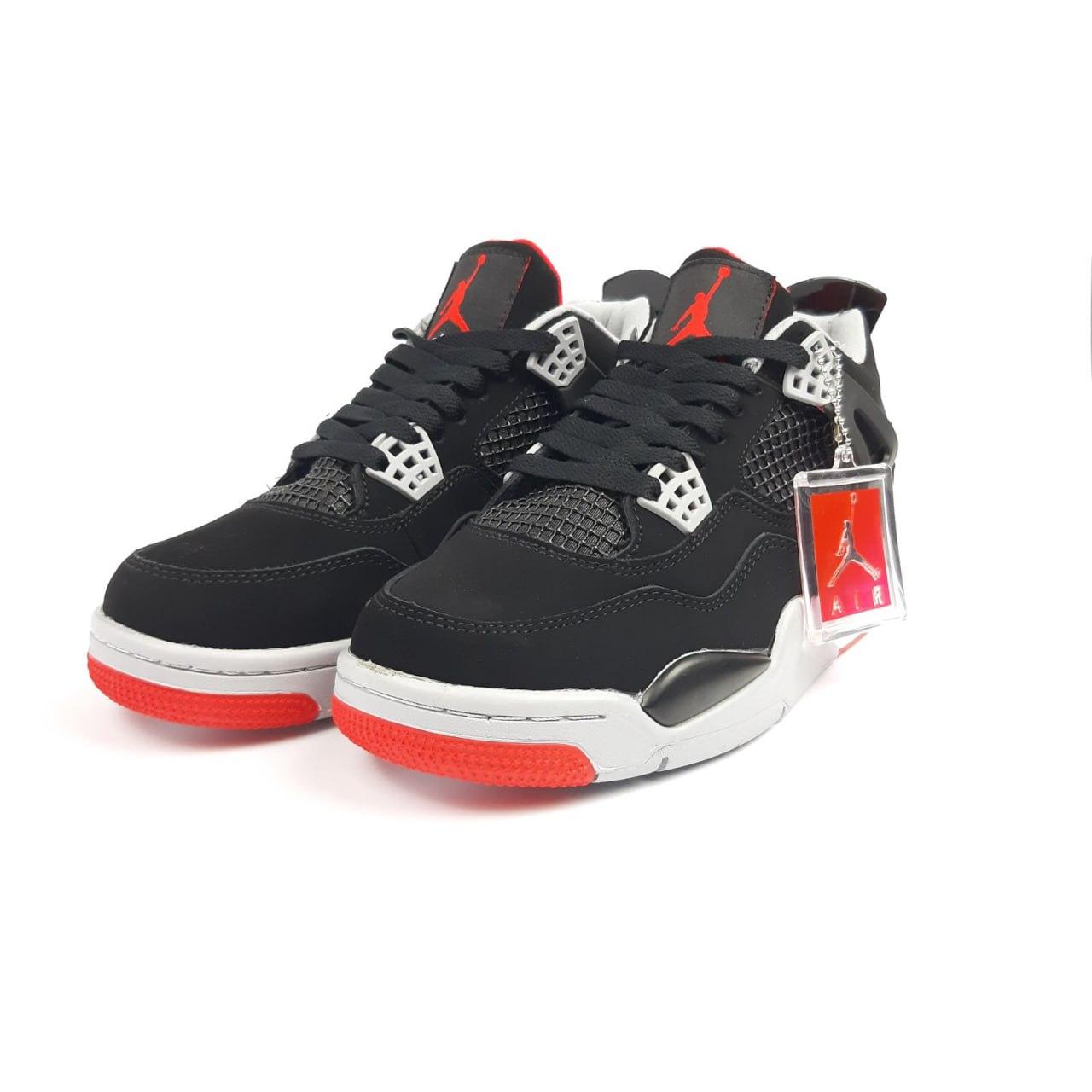 Зимние с мехом Nike Air Jordan 4 Winter Black Red мужские кроссовки Найк Джордан черные с красным 41 - 45 41 - фото 6 - id-p1990711471