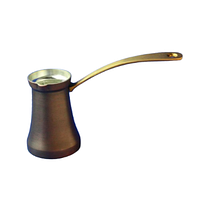 Турка мідна zh 120 мл для кави по турецьки патіна темна для газової плити