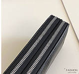 Чоловічий гаманець. Чоловічий клатч. Гаманець чоловічий місткий портмоне Чорний, фото 10