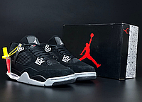 Зимние с мехом Nike Air Jordan 4 Winter Black Grey мужские кроссовки Найк Джордан черные с серым 41 - 45 41