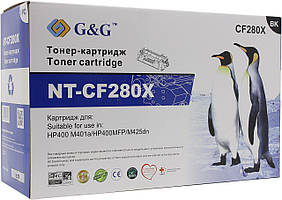 Картридж CF280X сумісний для HP LJ M401/ M425 series max, G&G-CF280X Black