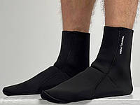 Тактические мужские зимние неопреновые носки, прочные армейские термоноски черного цвета размер 42-43 для ЗСУ