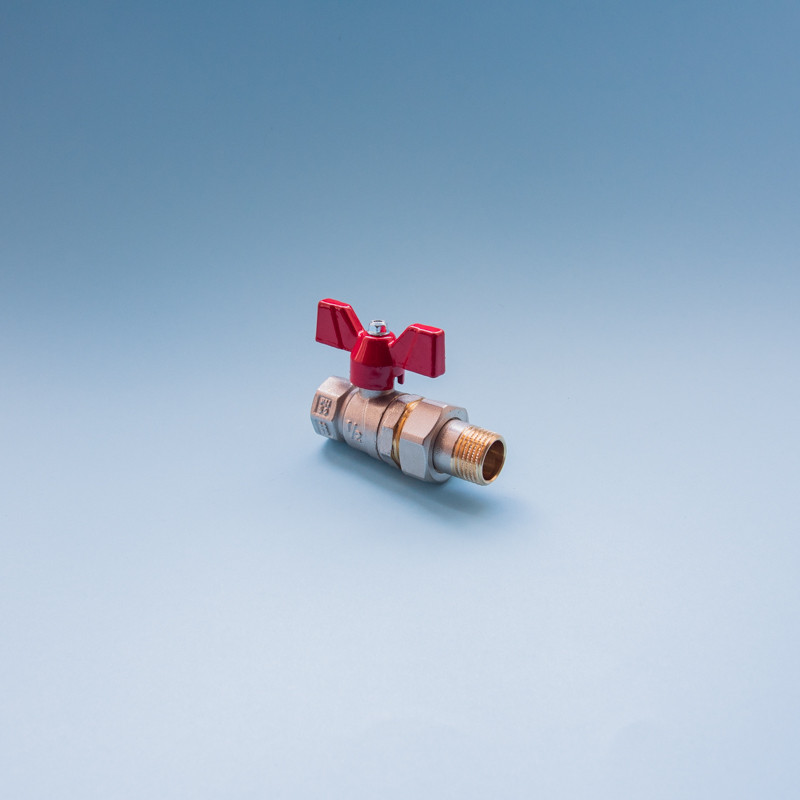 Кран-американка латунний, кульовий FIV Perfecta Ду 15 В/Н для води (метелик), фото 1