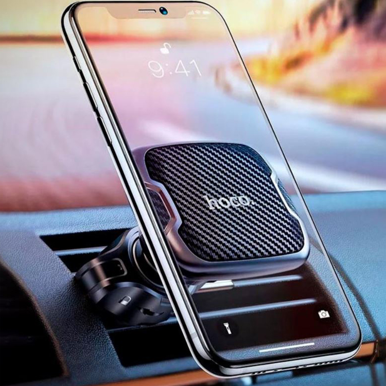 Автомобільний тримач у дефлектор для телефонів магнітний автотримач на повітропровід Hoco, фото 1