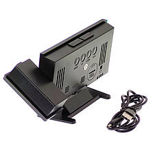 Годинник мережевий VST-896-4, зелений з проекцією, USB, фото 3