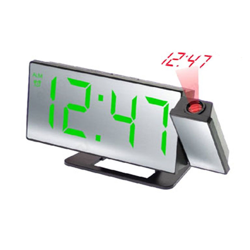 Годинник мережевий VST-896-4, зелений з проекцією, USB