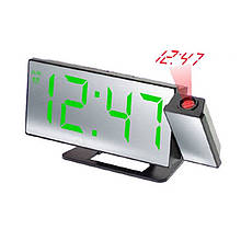 Годинник мережевий VST-896-4, зелений з проекцією, USB
