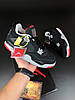 Зимові з хутром Nike Air Jordan 4 Retro Winter PSG Paris Black Red Чоловічі кросівки Найк Джордан чорні з червоним, фото 5