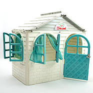 Ігровий будиночок із шторками DOLONI 02550/15 | Пластиковий будиночок для дітей, фото 2