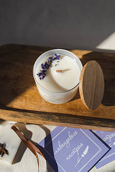 Лавандова свічка Свічка ручної роботи із соєвого воску Розслаблювальна свічка Аромасвічки для дому