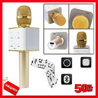 Портативний бездротовий мікрофон караоке Q7 для домашнього використання золото