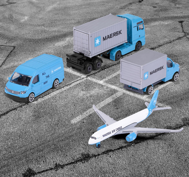 Набір металевих машинок Majorette Majorette MAERSK Логістика 4 шт (2057290)
