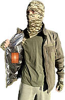 Флісова кофта з підігрівом від PowerBank та термо-підкладкою Omni Heat. Фліска військова армійська Хакі 48-56