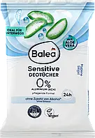 Balea Deotücher Sensitive 10 St Салфетки-дезодорант для защиты от пота 10 шт.