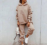 Теплий жіночий костюм на флісі Oversize, фото 2