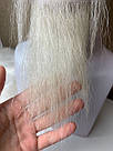 Борода та вуса реалістичні білі — накладка на сітці сивого кольору осяг, сива борода старого, діда морозу, фото 7